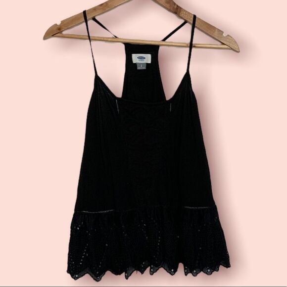 Old Navy Black Lace Spaghetti Strap Top - Picture 4 of 6